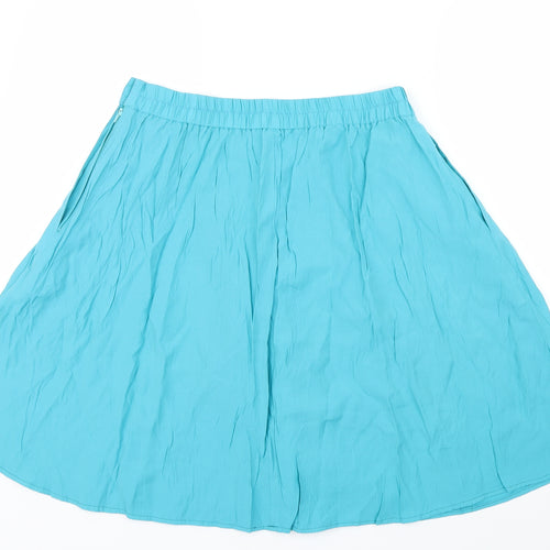 Preworn Womens Blue   A-Line Skirt Size L