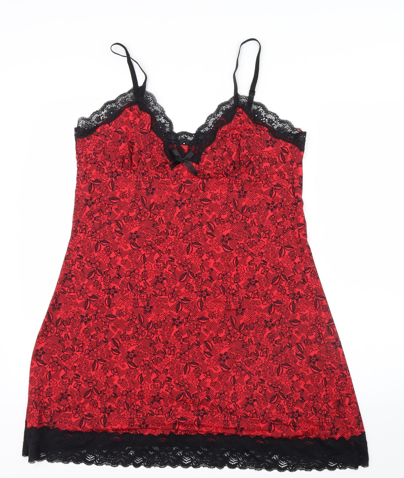 Primark Womens Red Geometric  Top Dress Size 18
