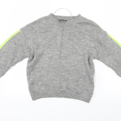 Primark Womens Grey  Knit Pullover Jumper Size 4