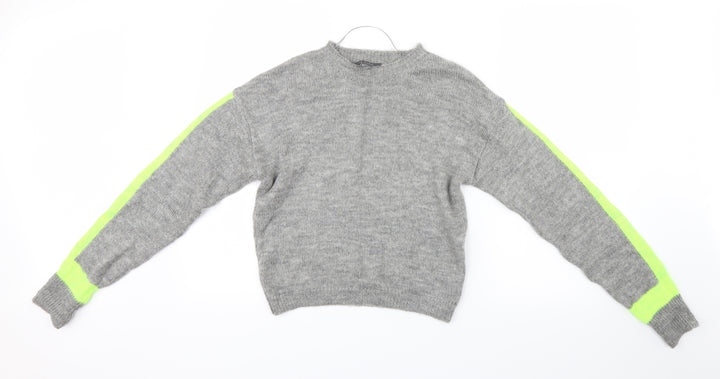 Primark Womens Grey  Knit Pullover Jumper Size 4