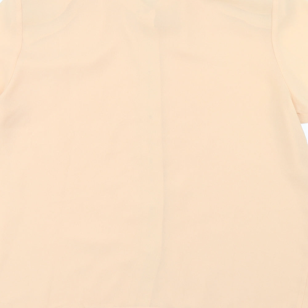 Kg Classics Womens Orange  Mesh Basic Blouse Size 14