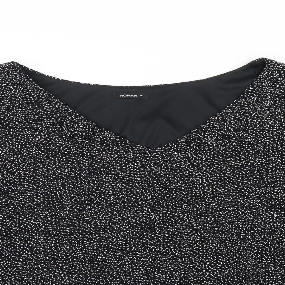 Roman Womens Silver   Basic Blouse Size 16  - Open Shoulders