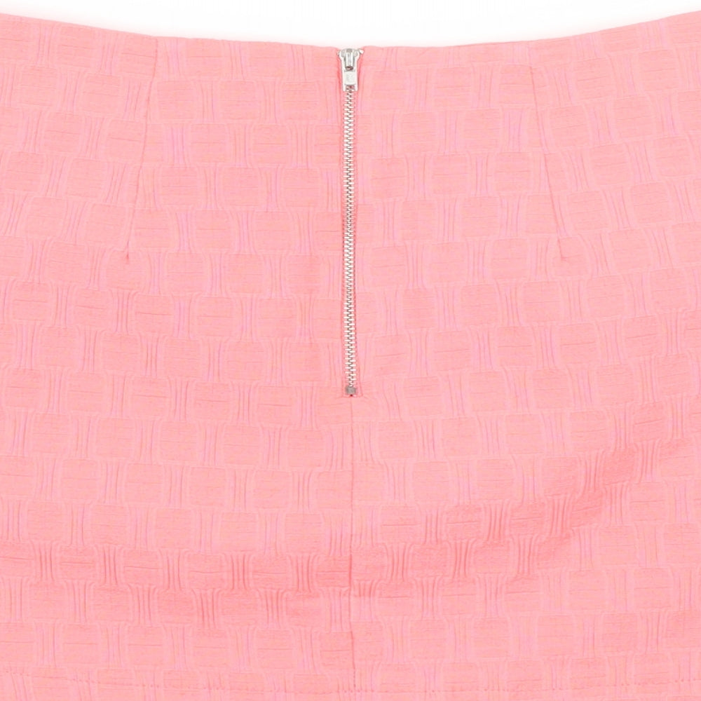 Topshop Womens Pink   Mini Skirt Size 8