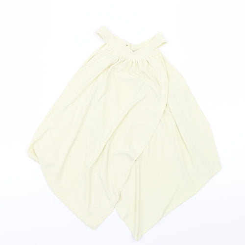 Edge Street Womens Yellow   Wrap T-Shirt Size 10  - Cropped