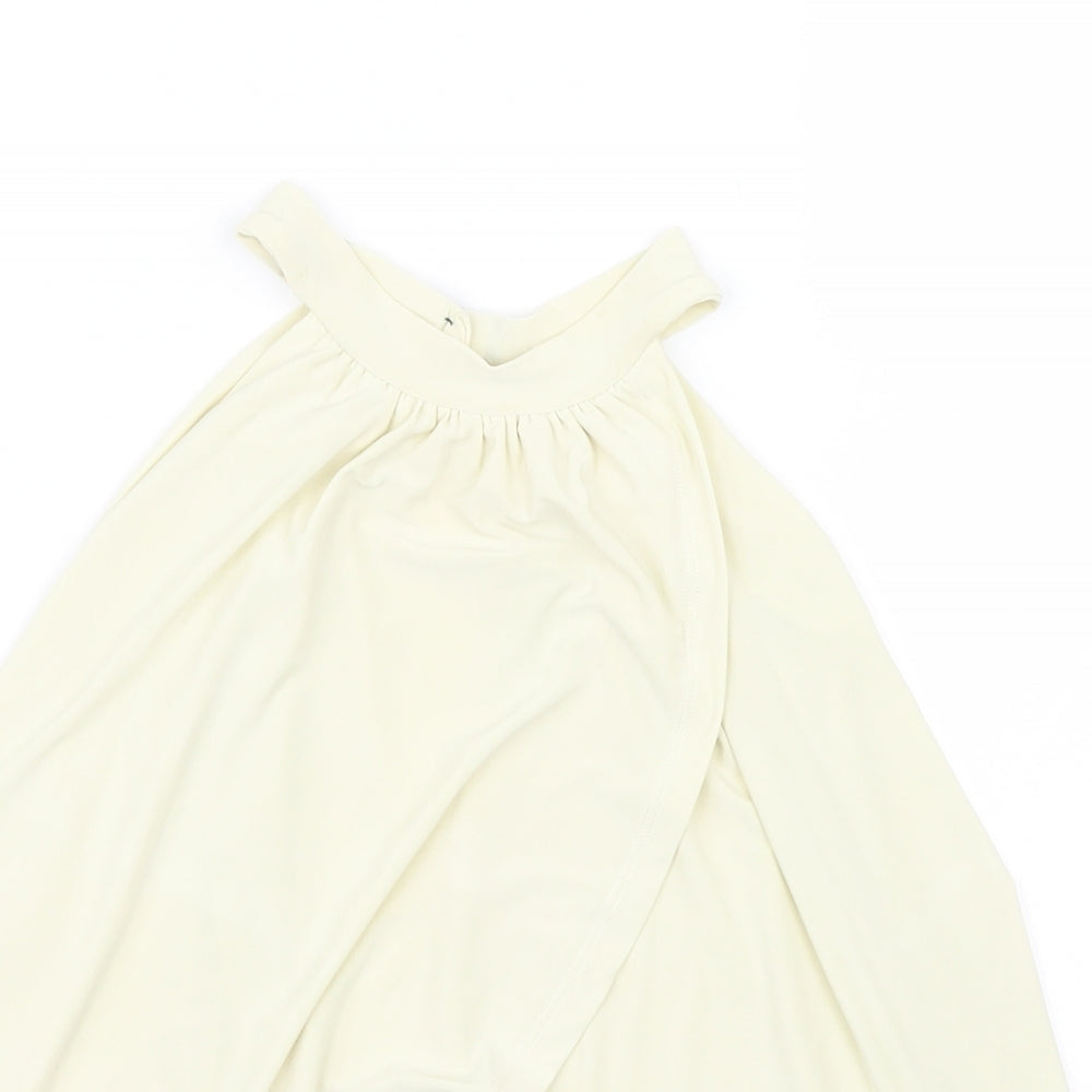 Edge Street Womens Yellow   Wrap T-Shirt Size 10  - Cropped