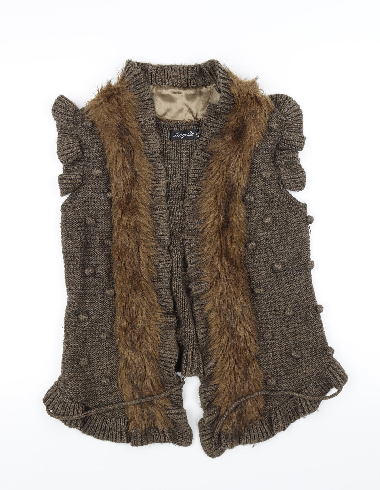 angelie Womens Brown   Cardigan Jumper Size L
