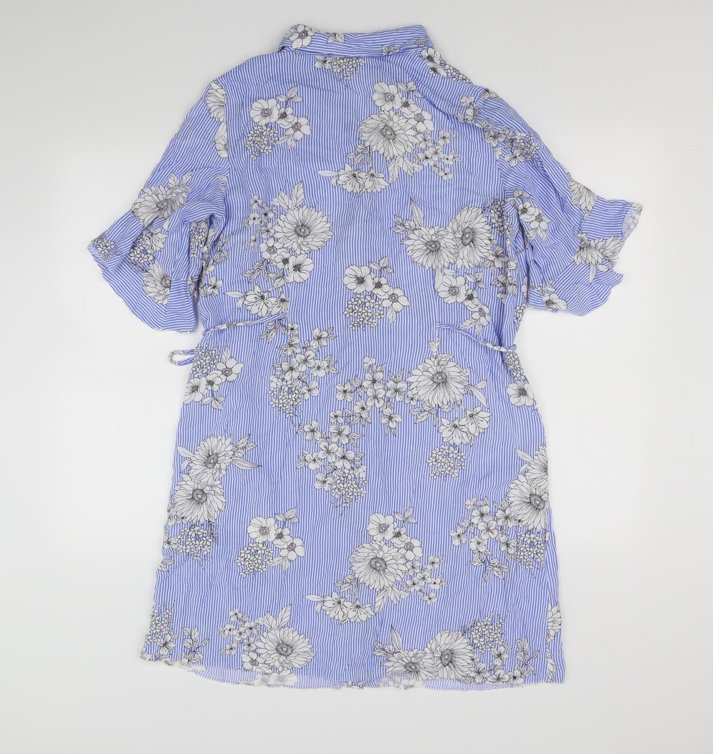 Papaya Womens Blue Floral  Fit & Flare  Size 14