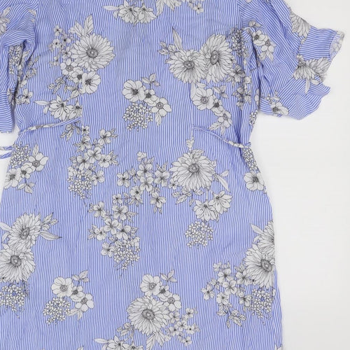 Papaya Womens Blue Floral  Fit & Flare  Size 14