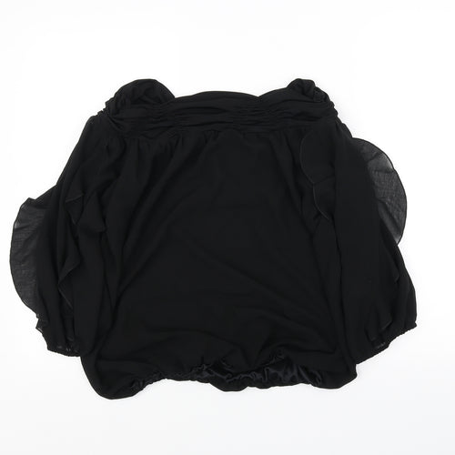 Annabelle Womens Black   Basic Blouse Size 10