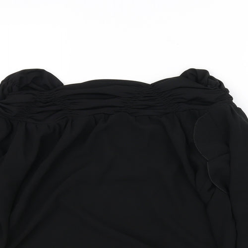 Annabelle Womens Black   Basic Blouse Size 10