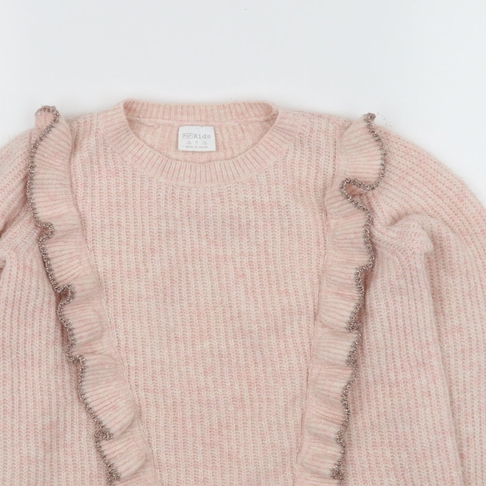 F&F Girls Pink   Pullover Jumper Size 7-8 Years