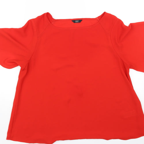 F&F Womens Red   Basic Blouse Size 14