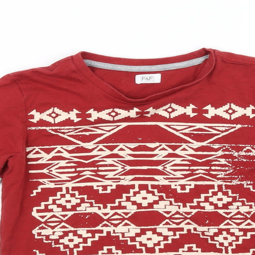 F&F Girls Red   Basic T-Shirt Size 8-9 Years