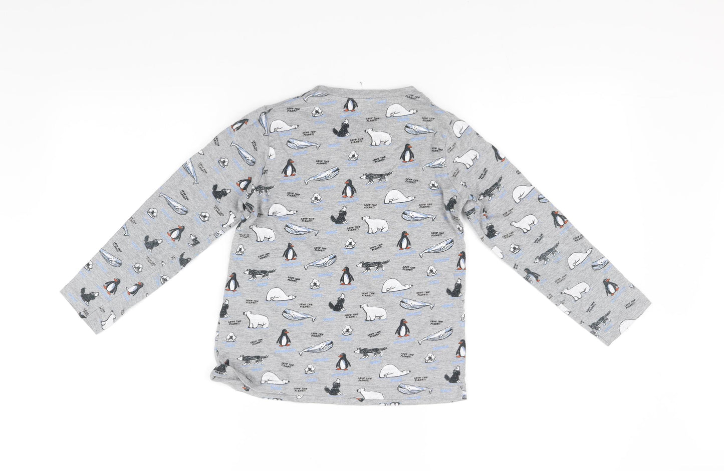 Primark Boys Grey   Basic T-Shirt Size 6-7 Years