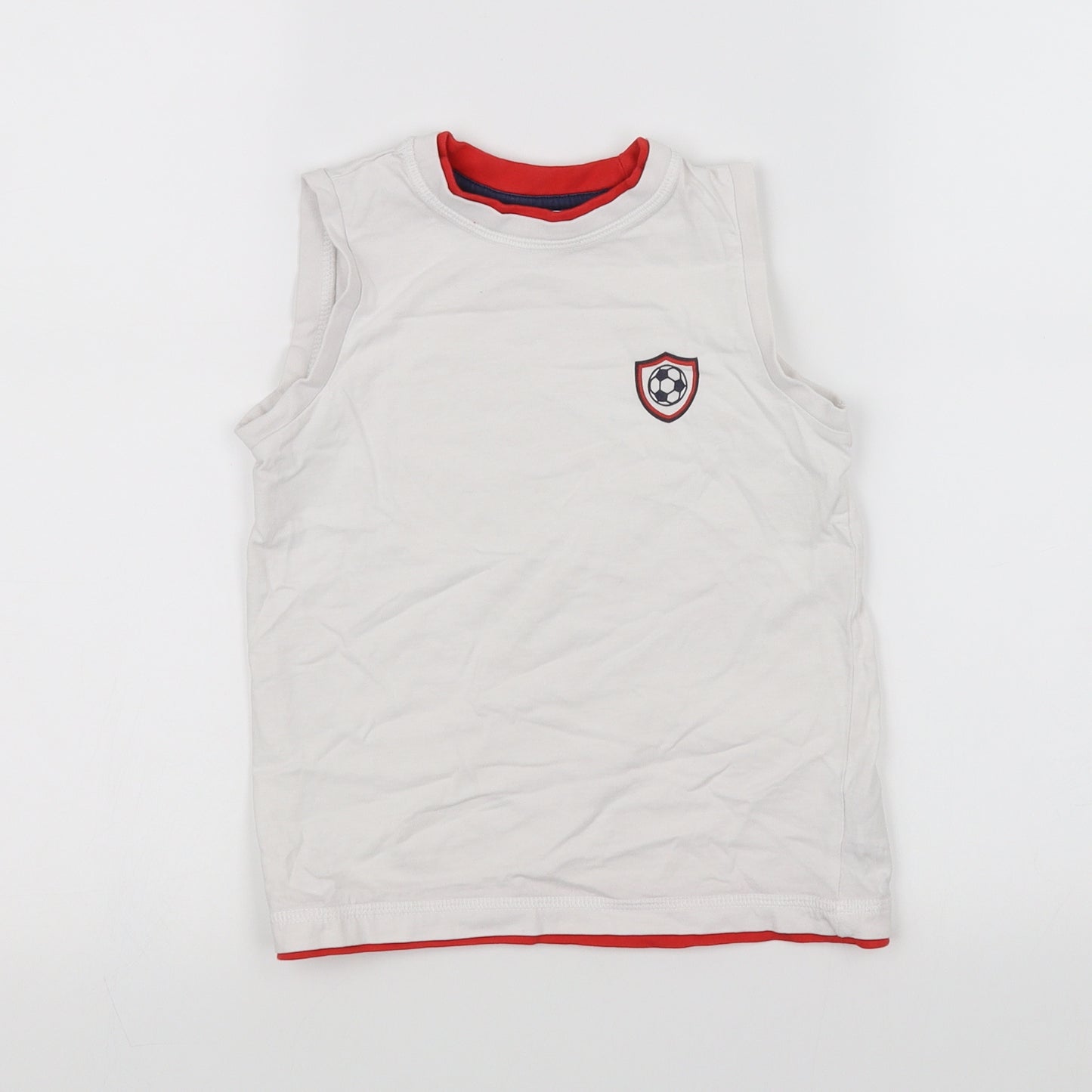 Mother care Boys White   Basic T-Shirt Size 5-6 Years