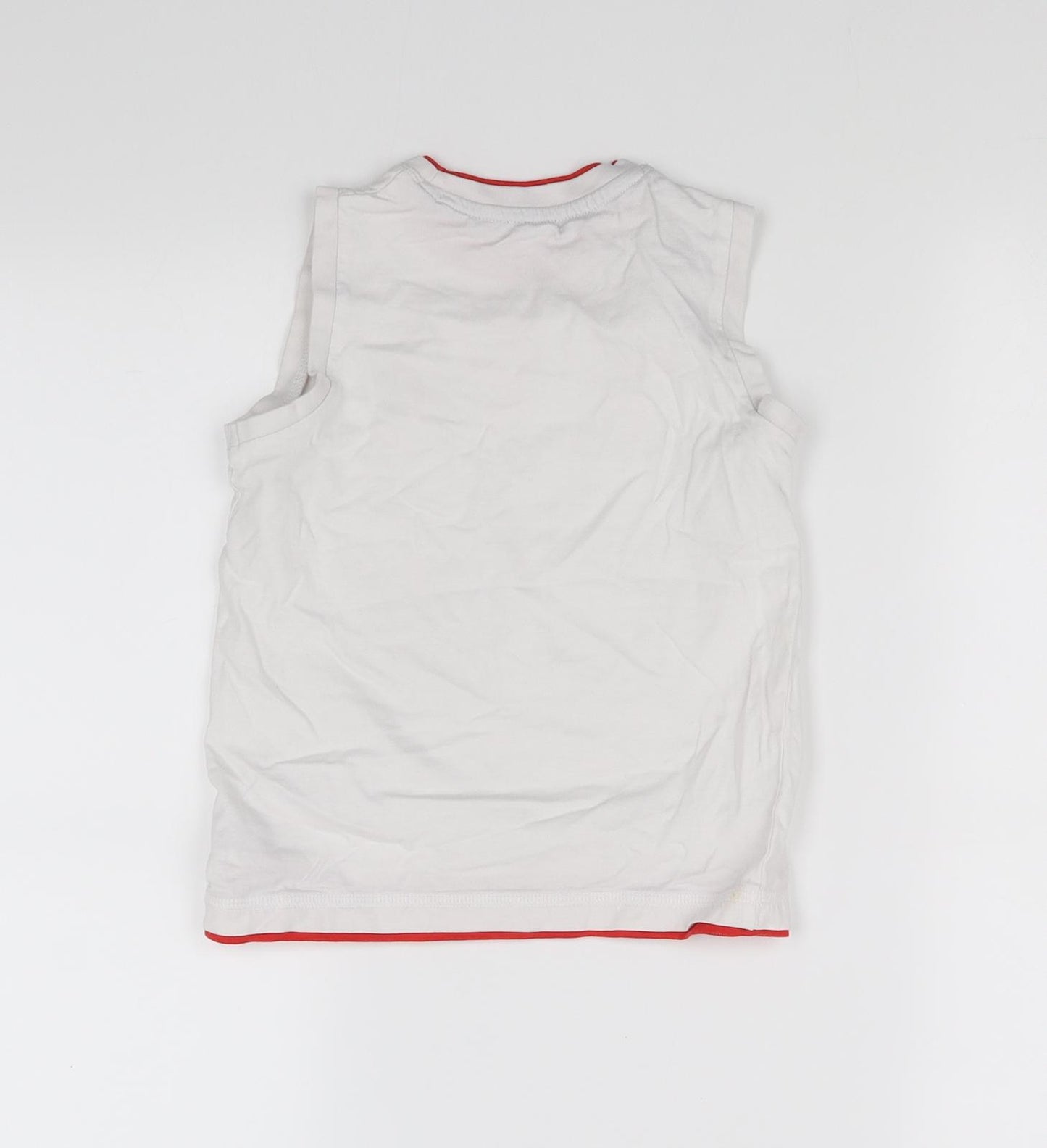 Mother care Boys White   Basic T-Shirt Size 5-6 Years