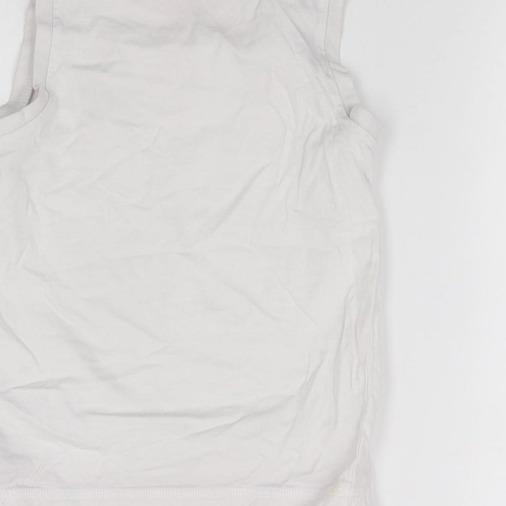 Mother care Boys White   Basic T-Shirt Size 5-6 Years