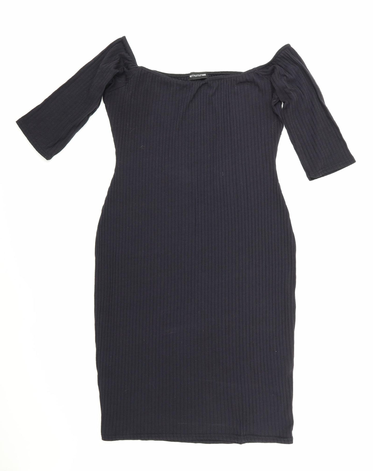 PRETTYLITTLETHING Womens Black  Jersey Bodycon  Size 20