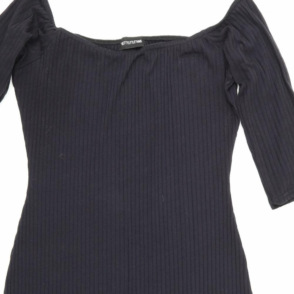 PRETTYLITTLETHING Womens Black  Jersey Bodycon  Size 20