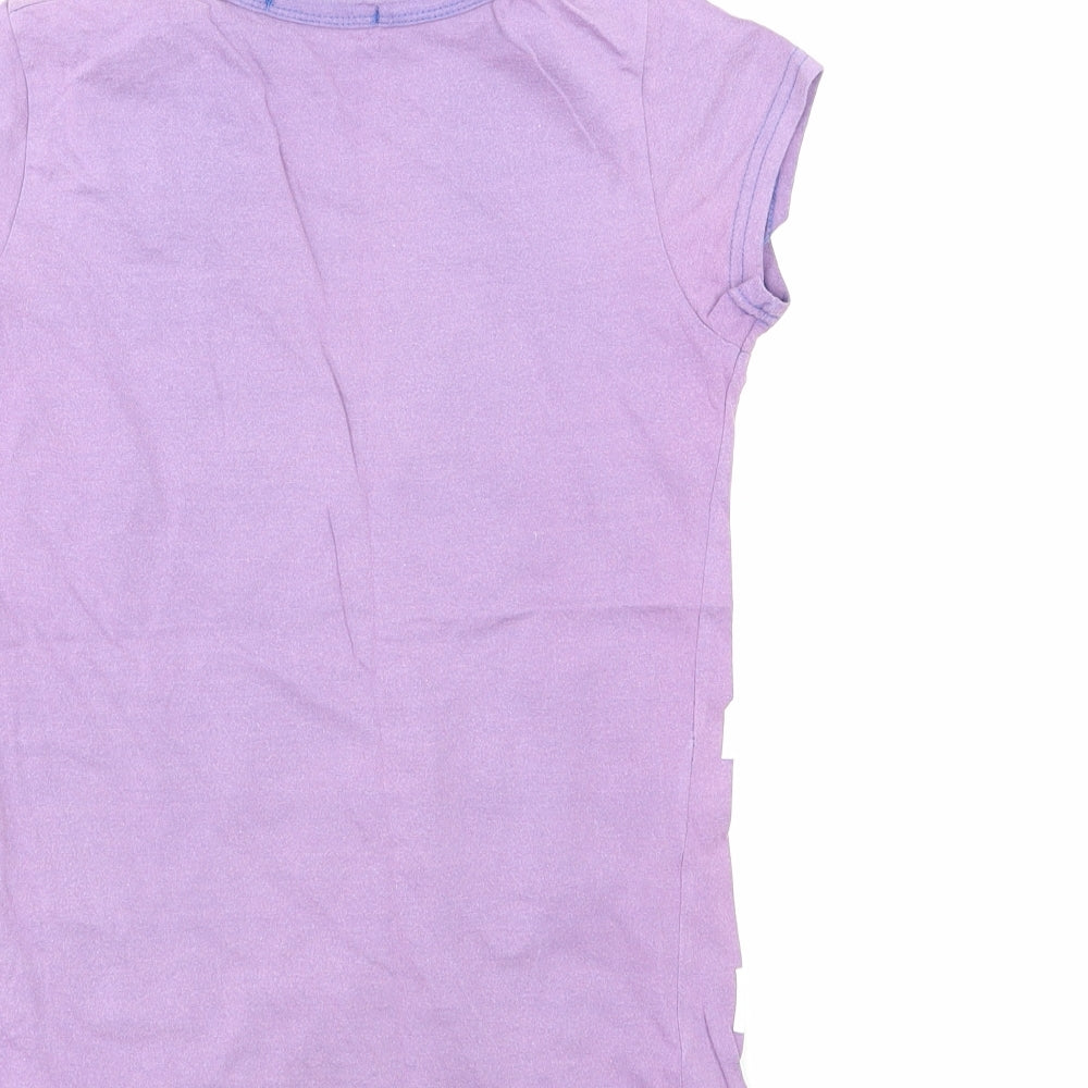 Beauty Angel Womens Purple  Jersey Basic T-Shirt Size S