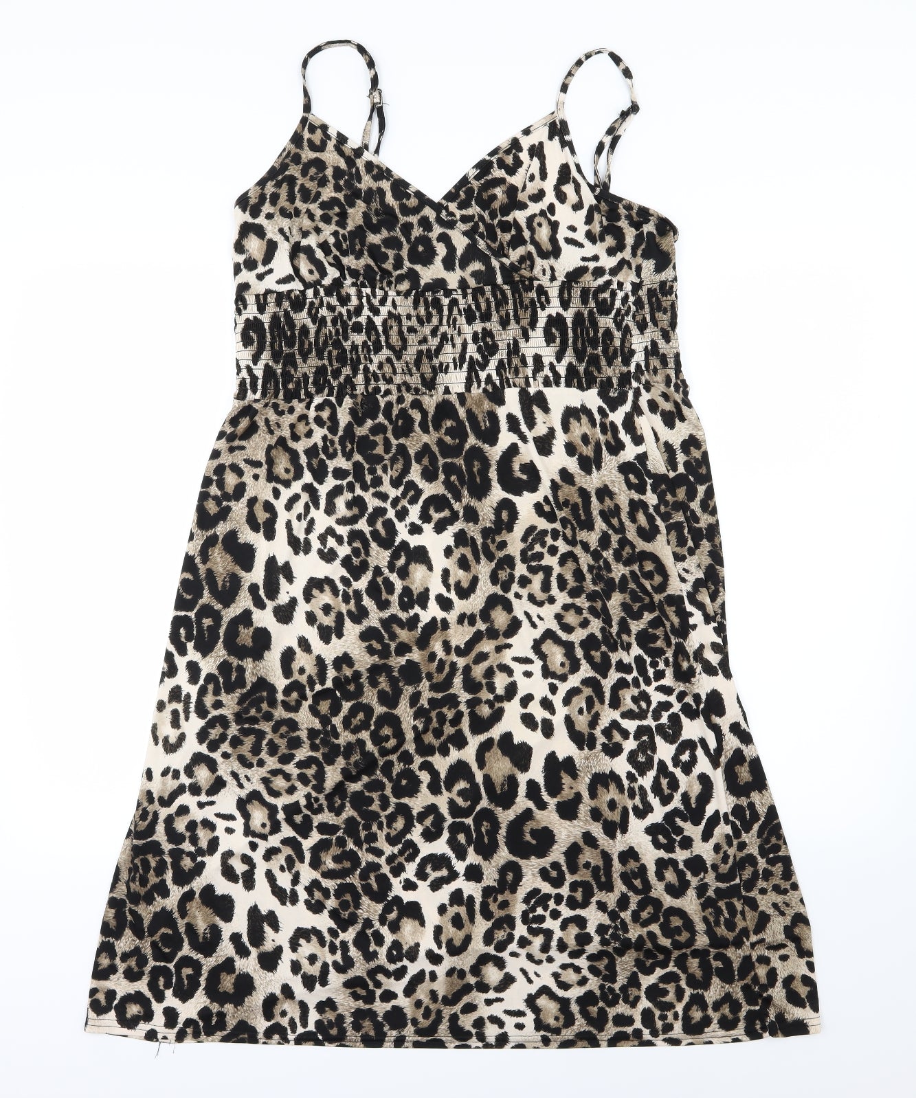CMD Womens Brown Animal Print  A-Line  Size XL