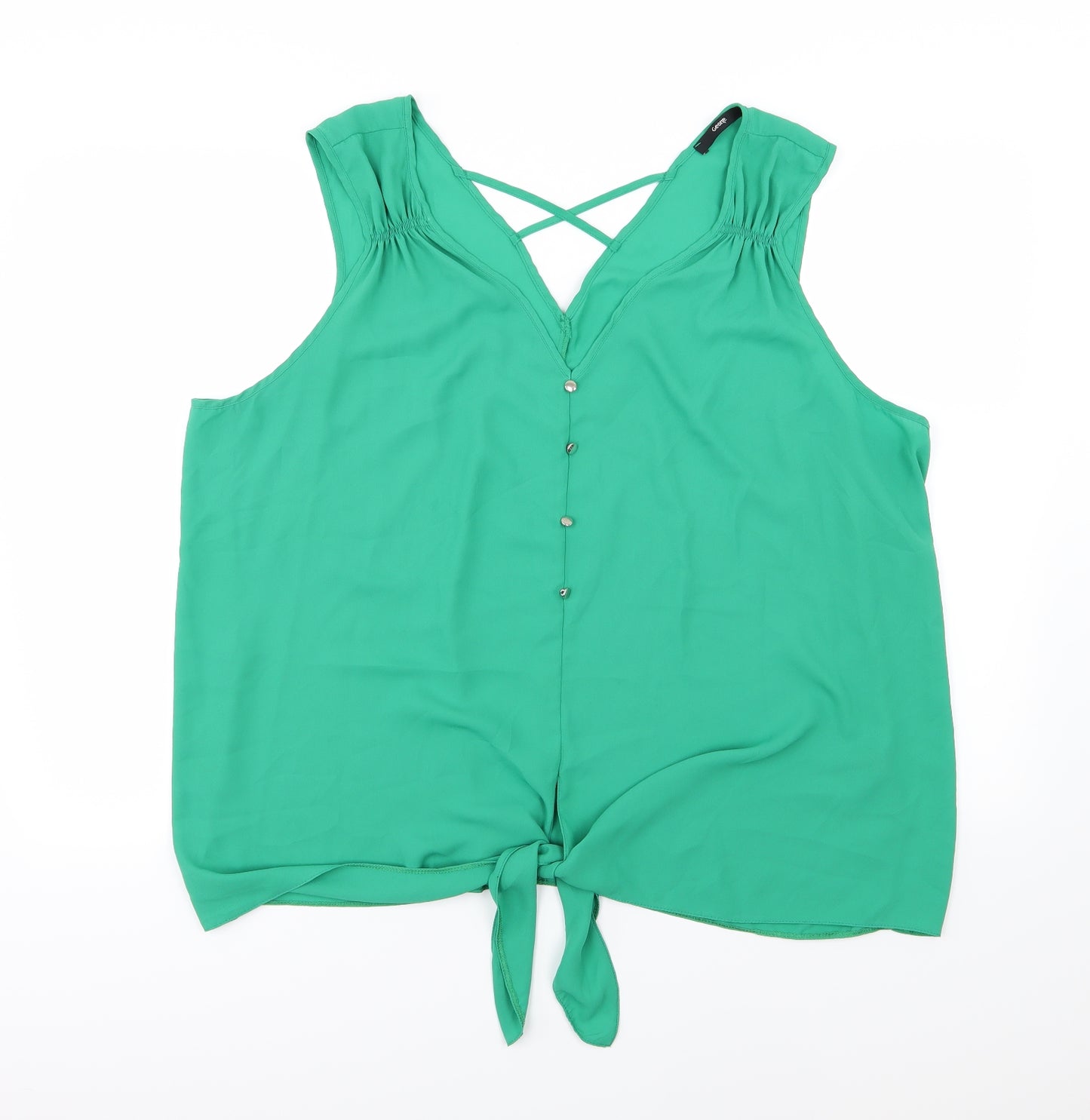 George Womens Green  Chiffon Camisole Blouse Size 22