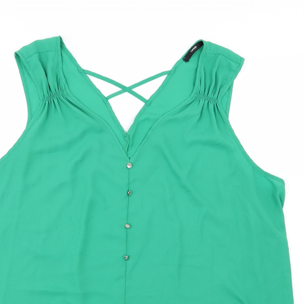 George Womens Green  Chiffon Camisole Blouse Size 22