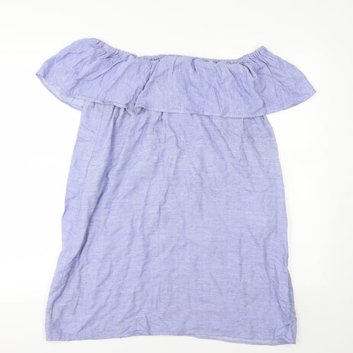 Zara Womens Blue  Woven T-Shirt Dress  Size S