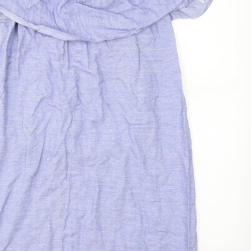 Zara Womens Blue  Woven T-Shirt Dress  Size S