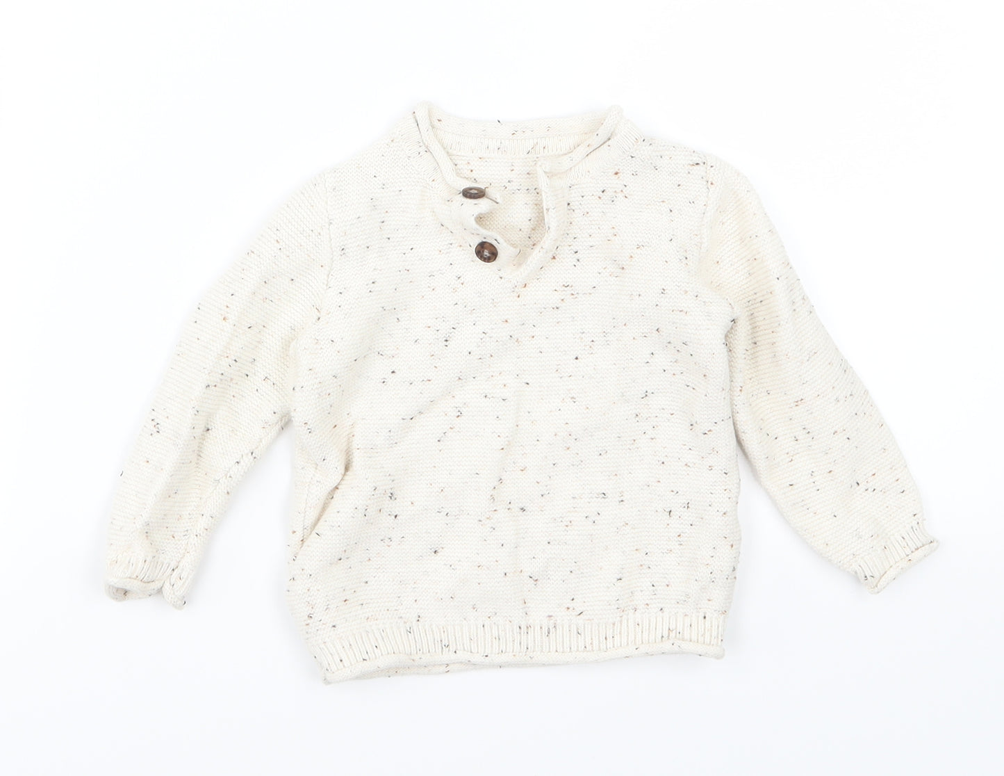 Matalan Boys Ivory  Knit Pullover Jumper Size 9-12 Months