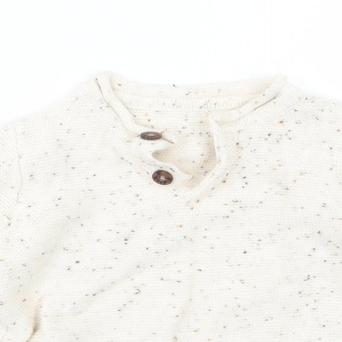 Matalan Boys Ivory  Knit Pullover Jumper Size 9-12 Months