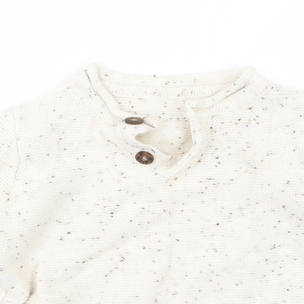 Matalan Boys Ivory  Knit Pullover Jumper Size 9-12 Months