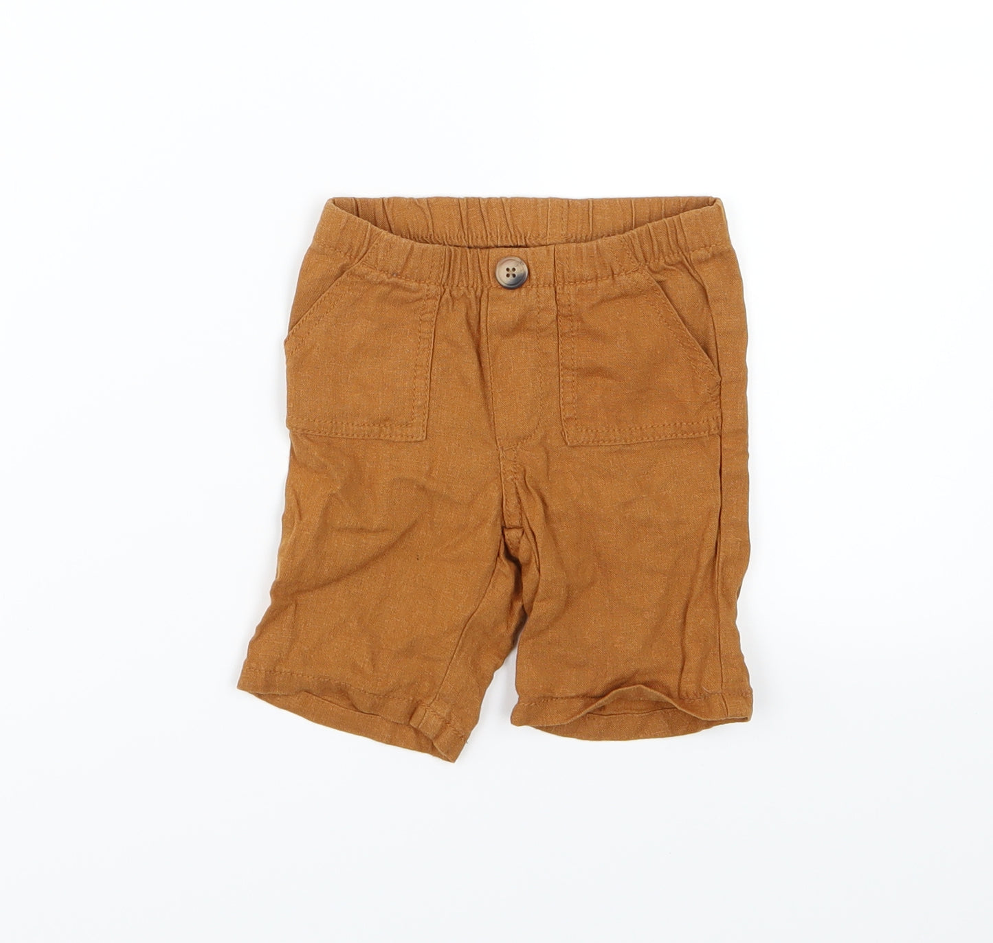 Old Navy Boys Brown  Woven Cropped Trousers Size 6-9 Months
