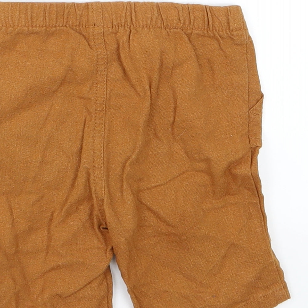 Old Navy Boys Brown  Woven Cropped Trousers Size 6-9 Months