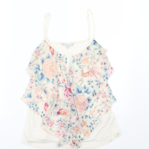 Red Herring Womens Multicoloured Floral Jersey Basic Tank Size 10