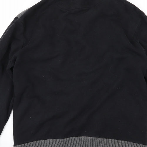 Sonneti Mens Black  Jersey Full Zip Sweatshirt Size L