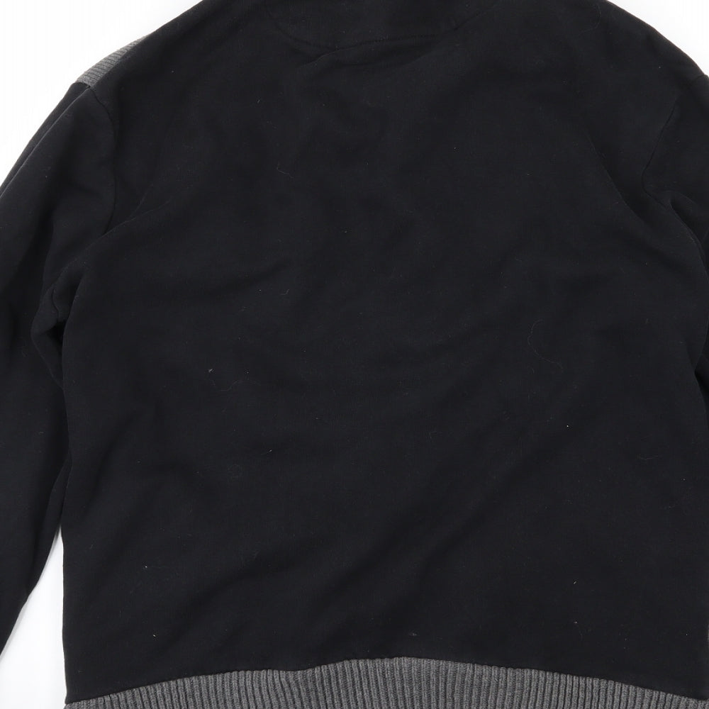 Sonneti Mens Black  Jersey Full Zip Sweatshirt Size L