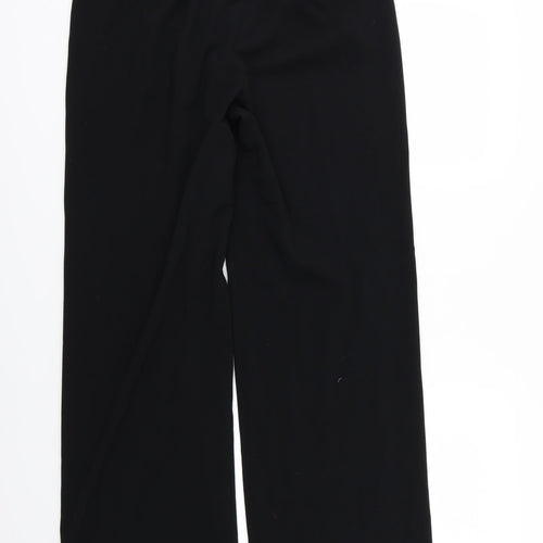 Marks and Spencer Womens Black  Rayon Trousers  Size 14 L33 in - Long leg