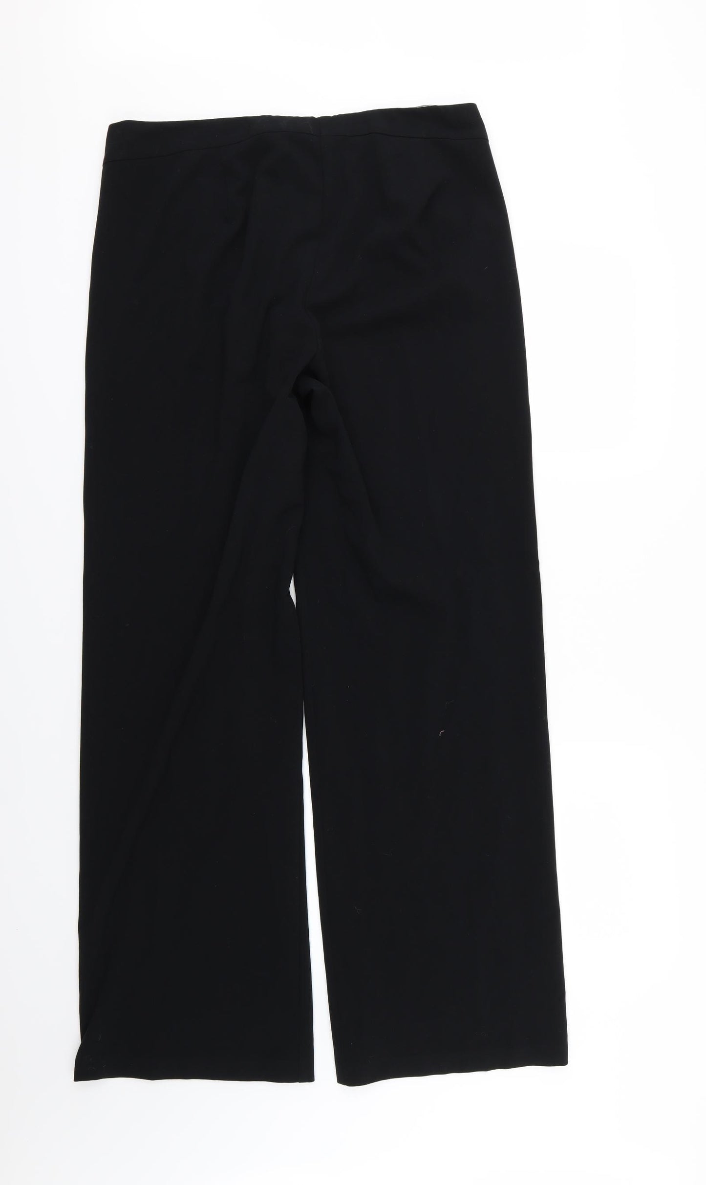 Marks and Spencer Womens Black  Rayon Trousers  Size 14 L33 in - Long leg