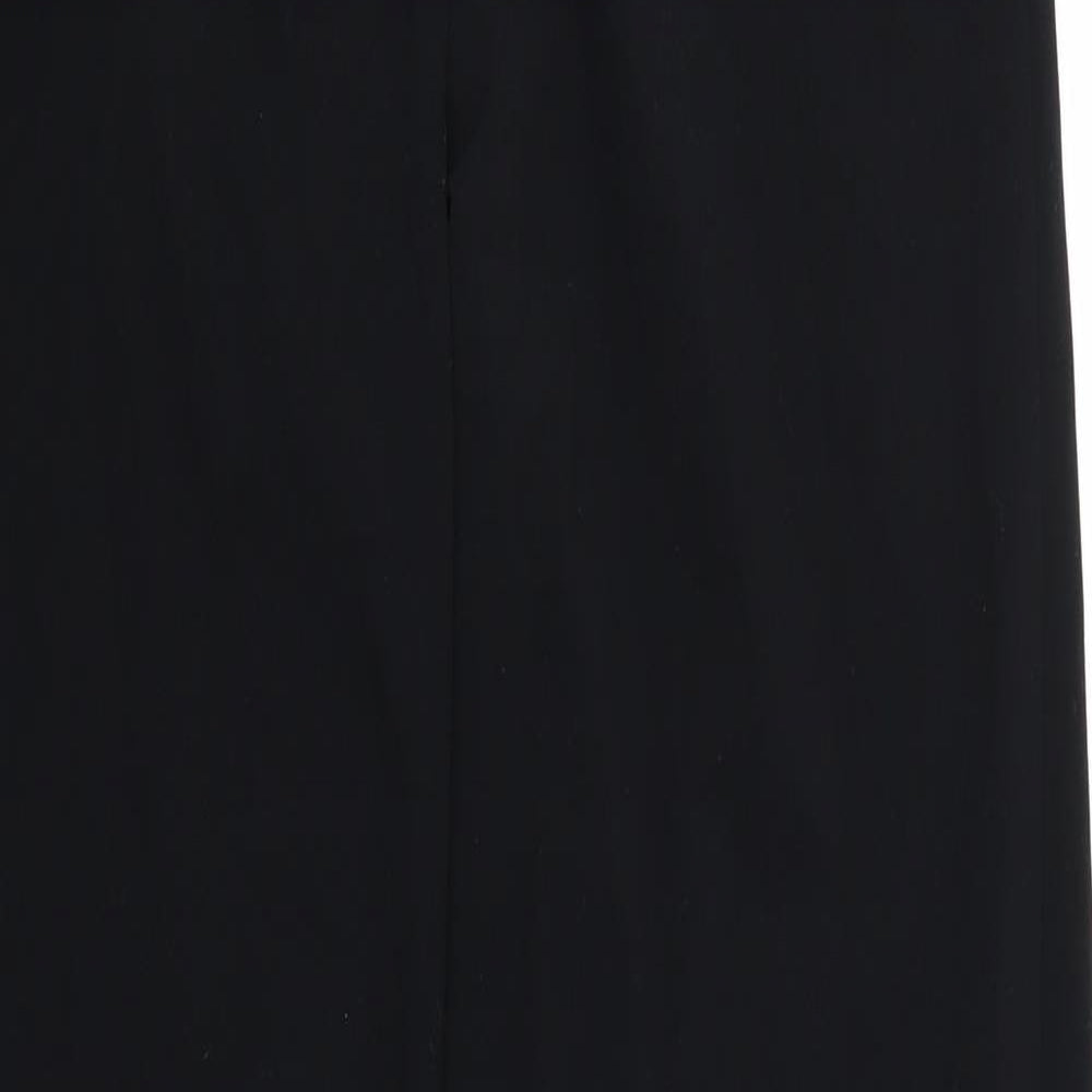 Marks and Spencer Womens Black  Rayon Trousers  Size 14 L33 in - Long leg