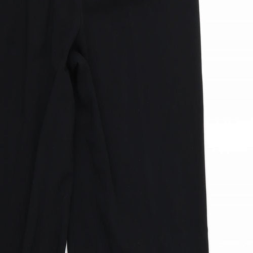 Marks and Spencer Womens Black  Rayon Trousers  Size 14 L33 in - Long leg