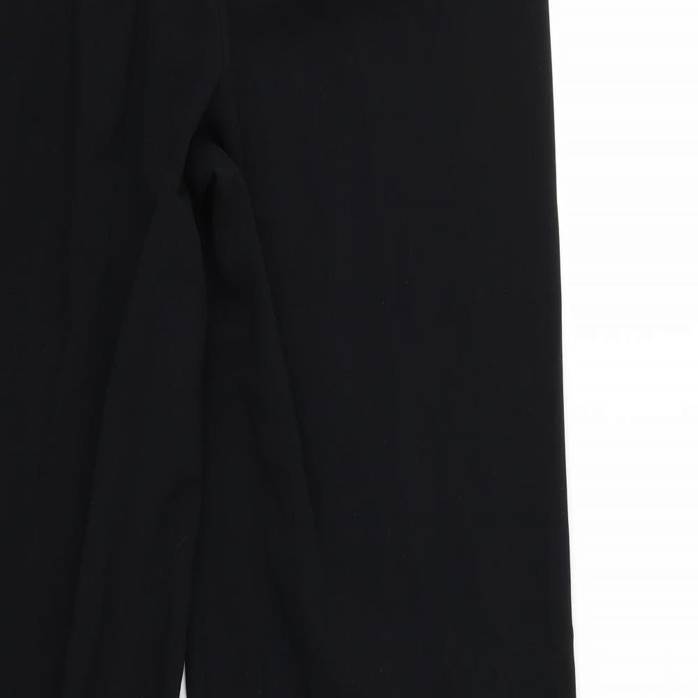 Marks and Spencer Womens Black  Rayon Trousers  Size 14 L33 in - Long leg