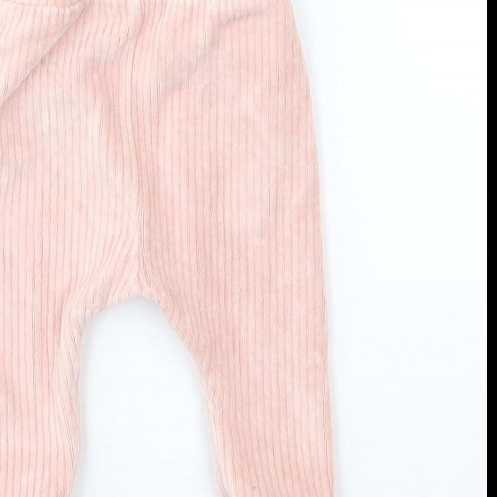 George Girls Pink  Corduroy Jogger Trousers Size 3-6 Months