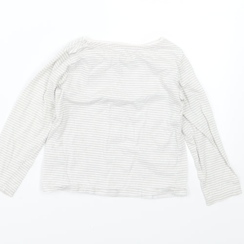 Primark Girls Grey Striped Jersey Basic T-Shirt Size 4-5 Years  - Super