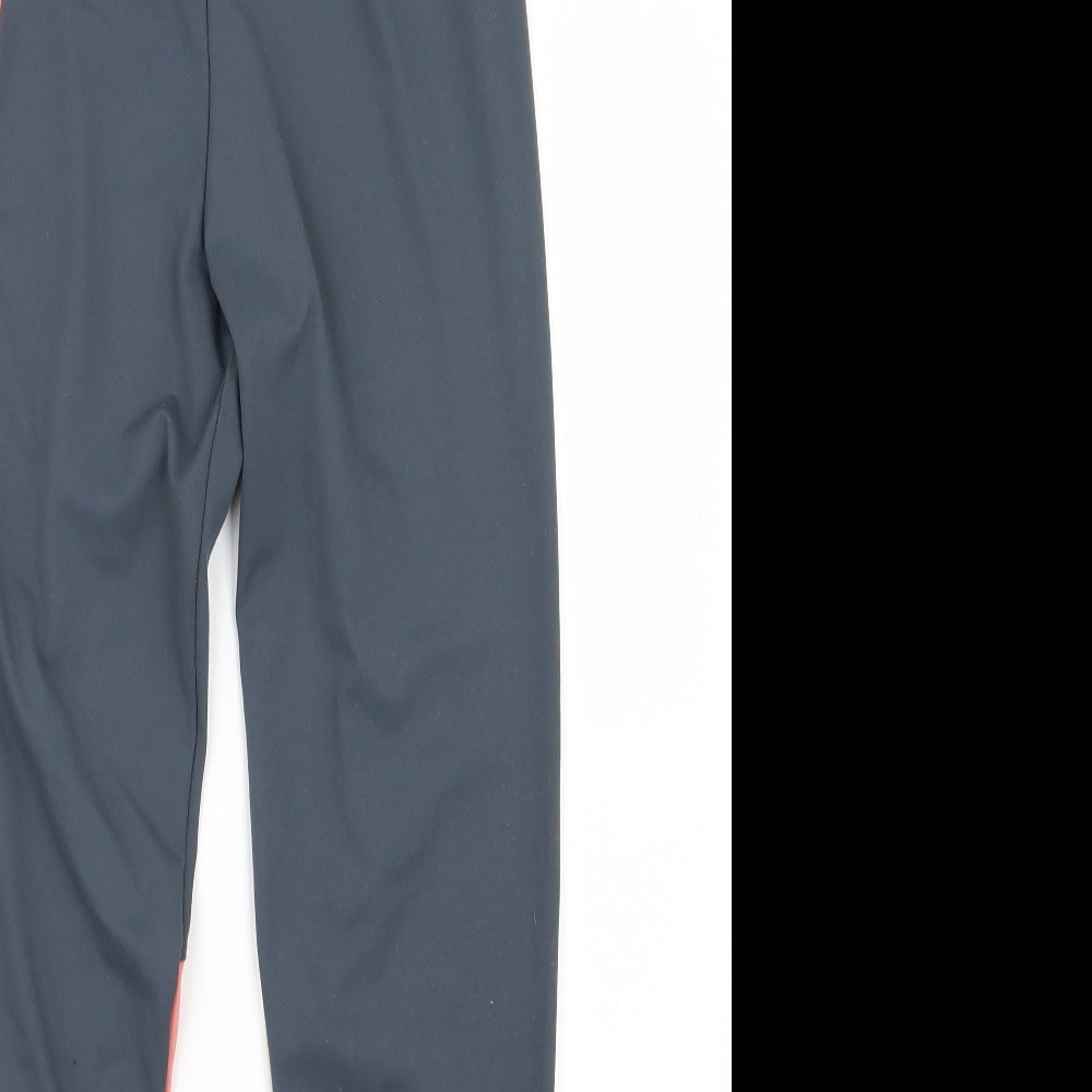 Workout Womens Grey Colourblock  Compression Leggings Size M L27 in