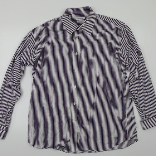 Butler and Webb Mens Purple Check   T-Shirt Size 44