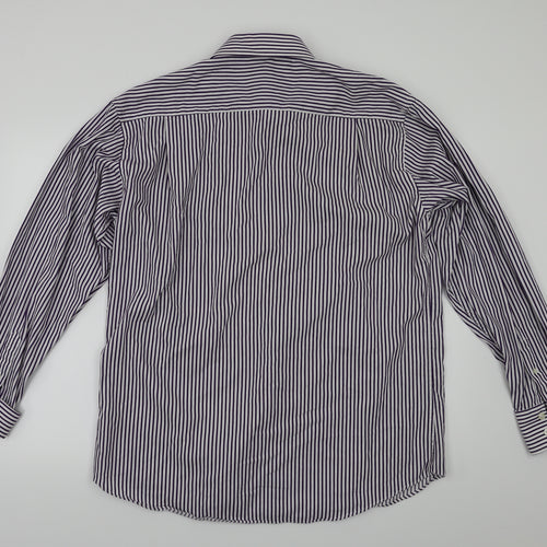 Butler and Webb Mens Purple Check   T-Shirt Size 44