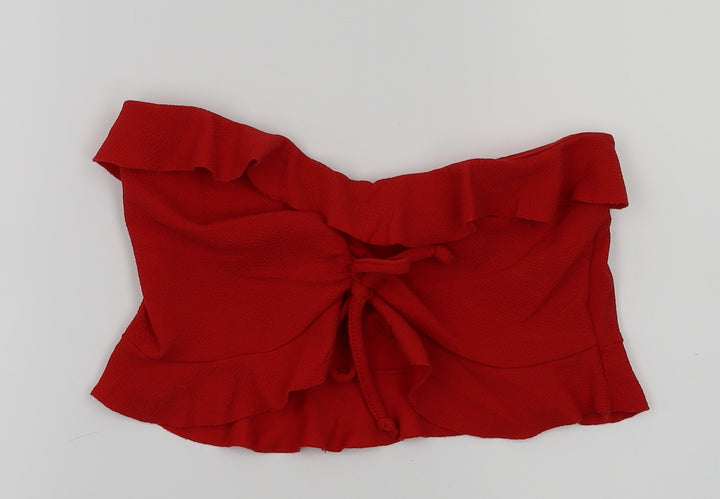 Boohoo Womens Red   Basic T-Shirt Size 12