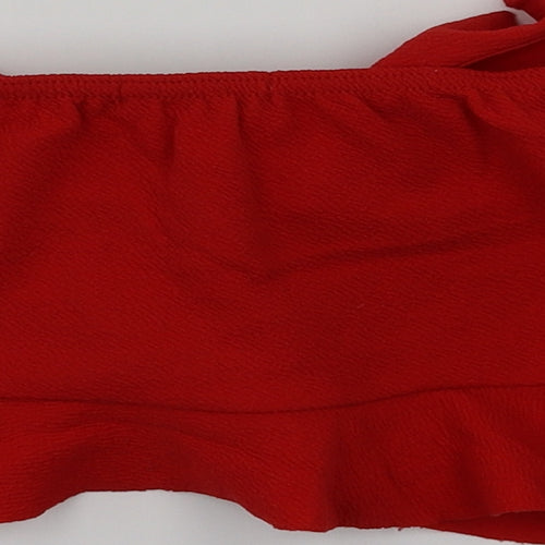 Boohoo Womens Red   Basic T-Shirt Size 12