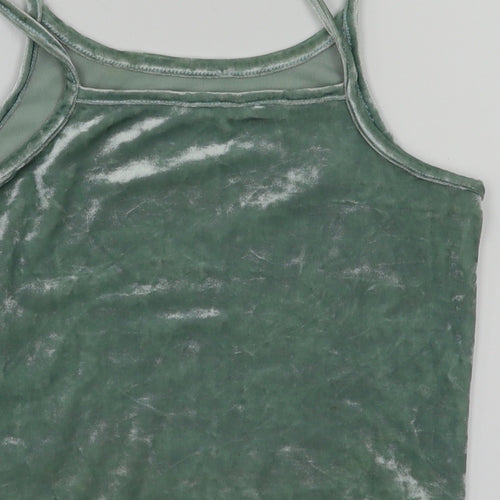 Candy Couture Girls Green   Basic T-Shirt Size 12 Years